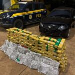 Mulher foge da PRF, é presa com 174 quilos de drogas e bebê no colo