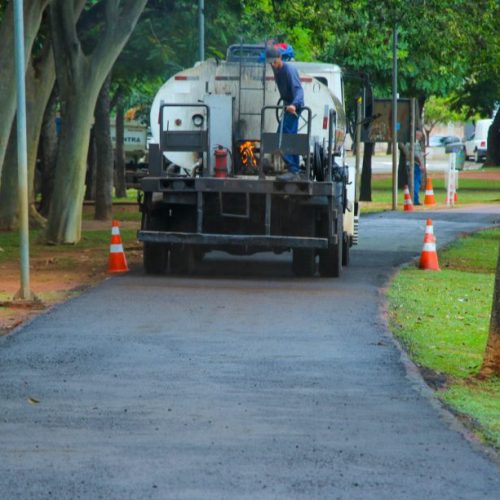 Prefeitura inicia recapeamento completo da pista de caminhada da Lagoa Maior