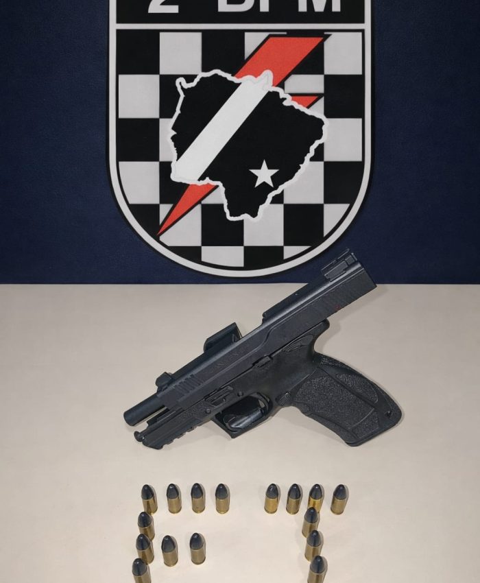 Polícia Militar apreende arma de uso restrito durante abordagem em Três Lagoas